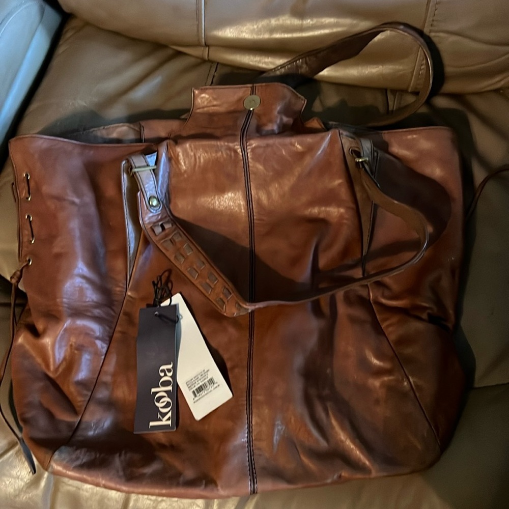 Kooba tan leather large hobo
